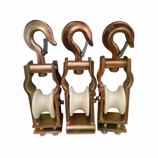 Hoisting Pulley Block Cable Pulling Roller Nylon Aluminum Cable Roller